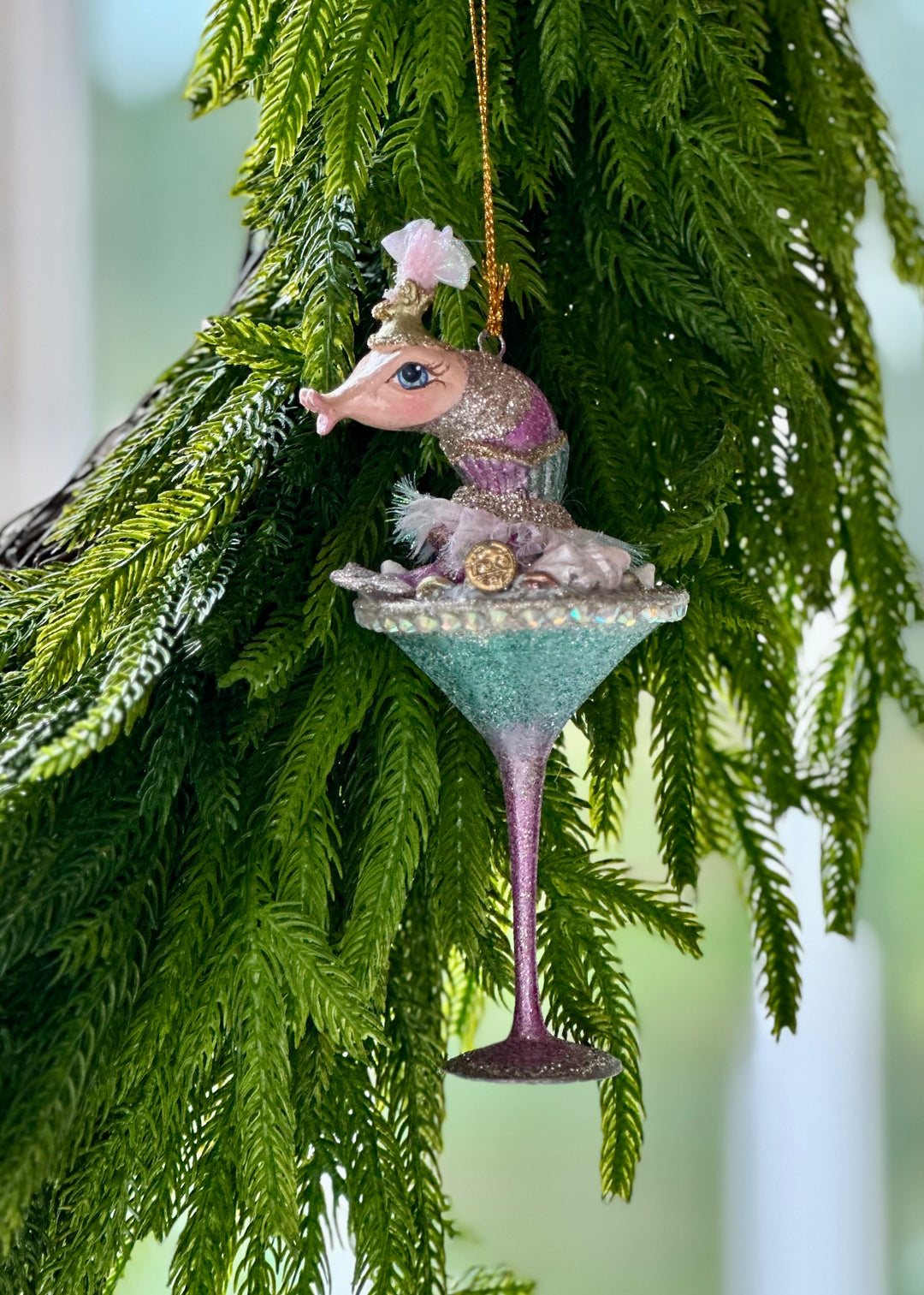 6.25" Treasure Shrimp in Cocktail Glass - Choice of 2 Styles