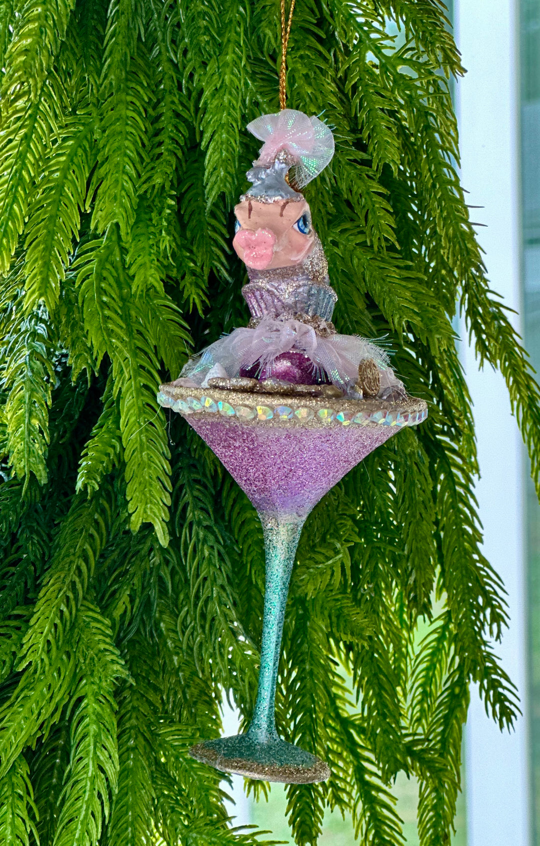 6.25" Treasure Shrimp in Cocktail Glass - Choice of 2 Styles