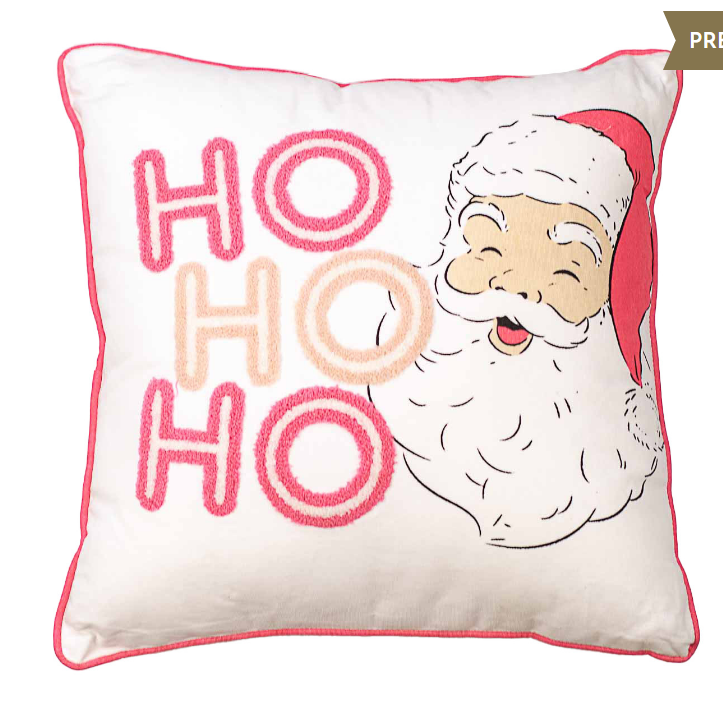 HoHoHo Santa Pillow - 18" x 18"