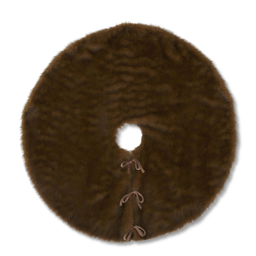 50" Brown Vegan Fur Tree Skirt