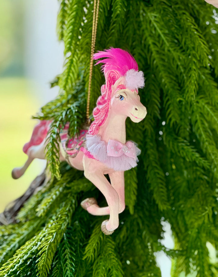 5.5" Cotten Candy Carnival Horse in Pink - Choice of 2 Styles