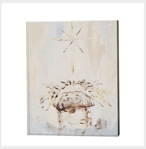 8" Baby Jesus in Manger Acrylic Block