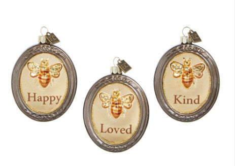 EC 3" Bee Happy Charmes Ornaments - Choice of 3 Styles