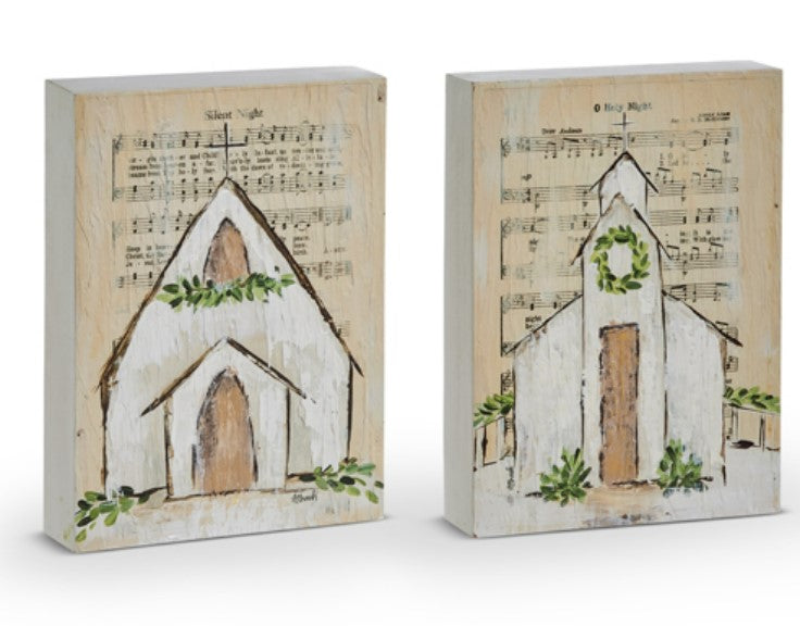 10" Music Sheet Church Block - Choice of 2 Styles