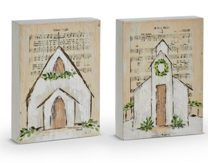 10" Music Sheet Church Block - Choice of 2 Styles