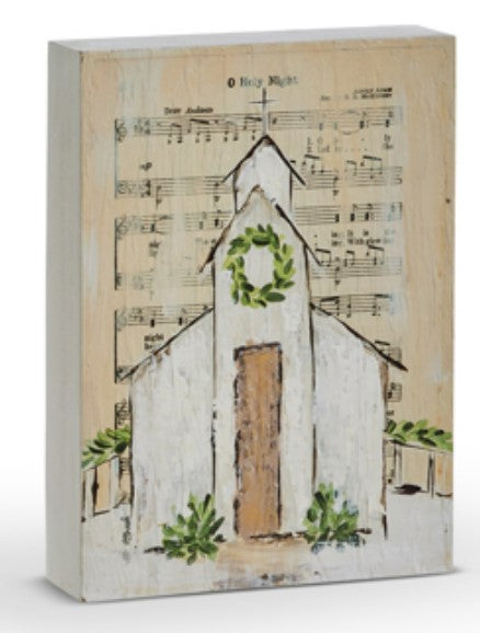 10" Music Sheet Church Block - Choice of 2 Styles