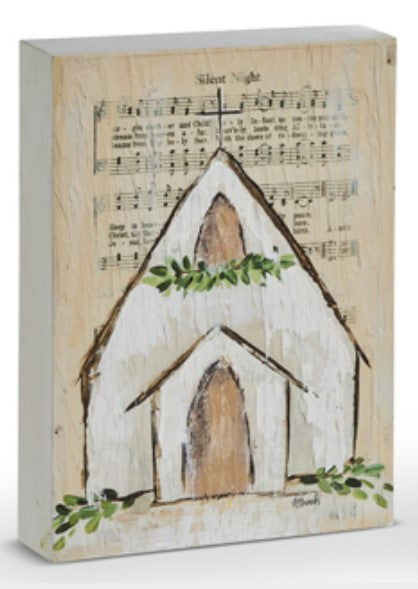 10" Music Sheet Church Block - Choice of 2 Styles