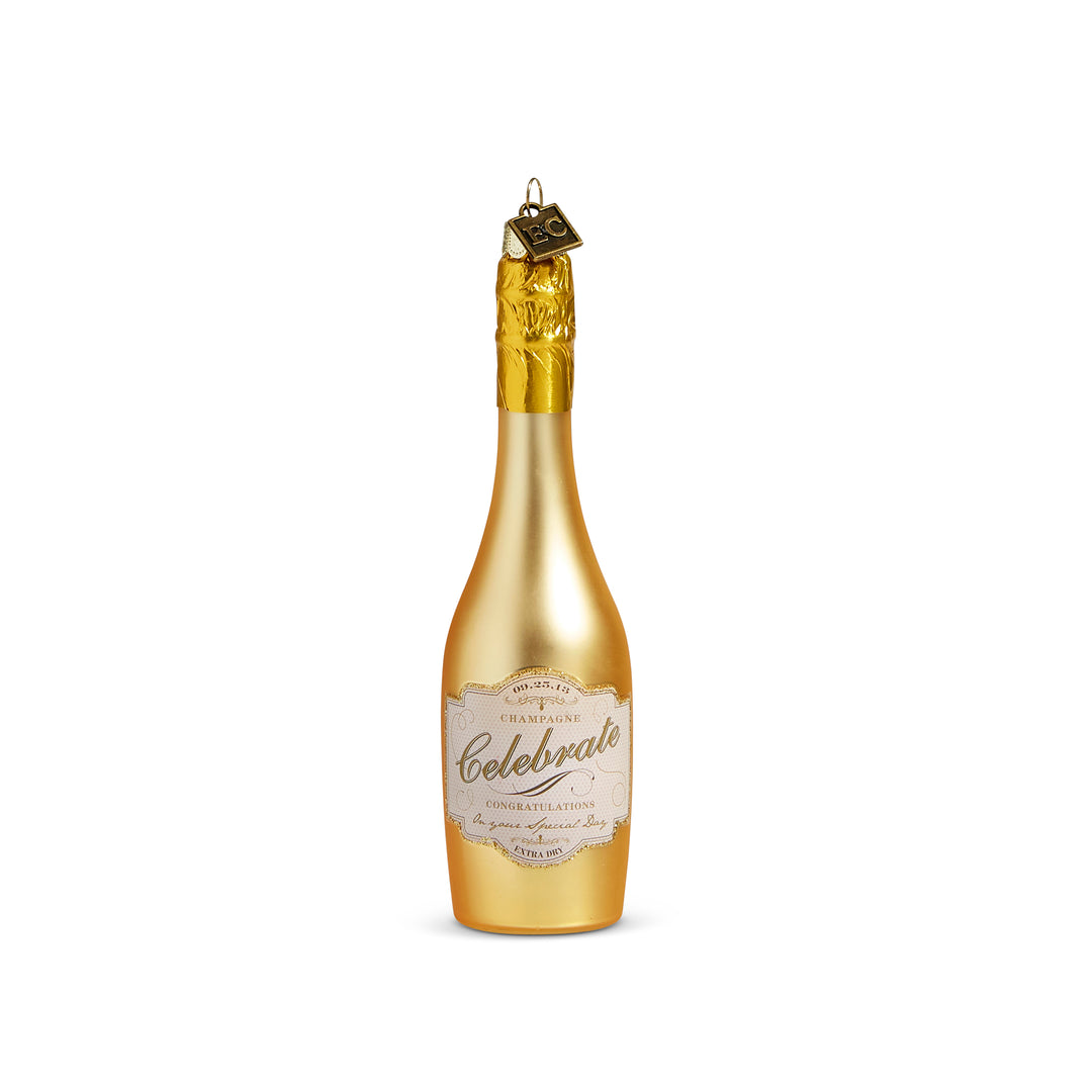 RAZ 5.75" Congratulations Gold Champagne Ornament