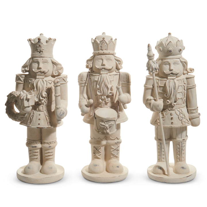 RAZ 11.75" Distressed Whitewashed Nutcracker - Choice of 3 Styles