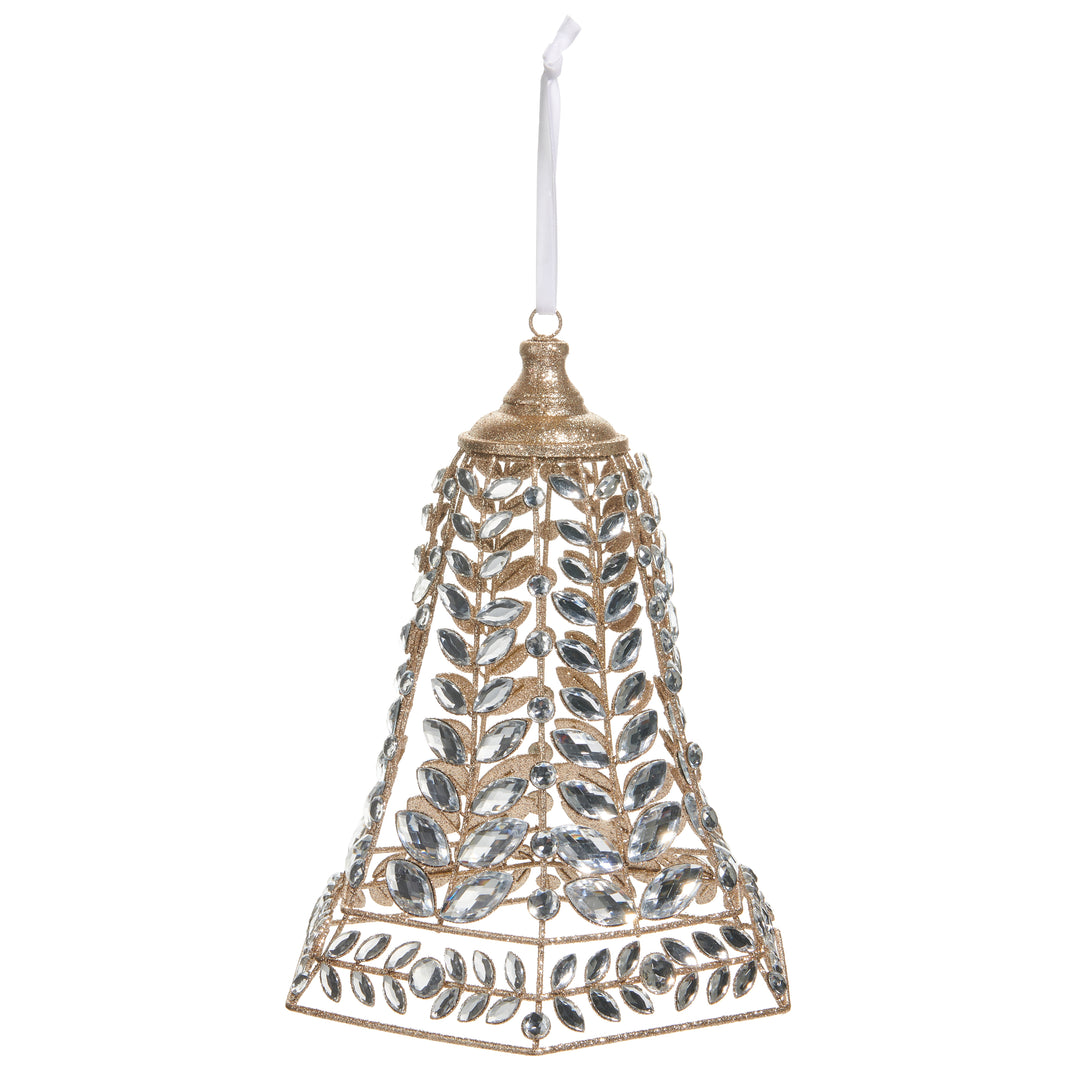 RAZ 12.5" Clear Jeweled Bell Ornament
