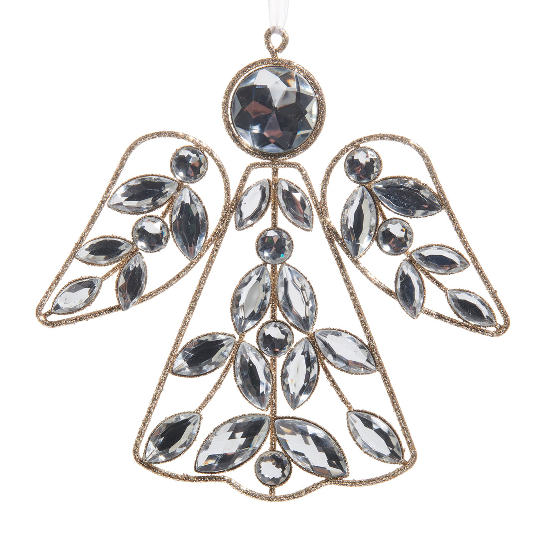RAZ 6.5" Clear Jeweled  Angel Ornament