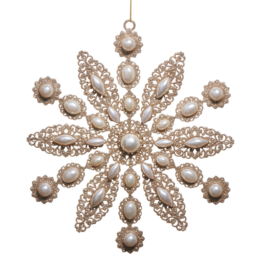 RAZ 9" Glitter and Pearl Ornament