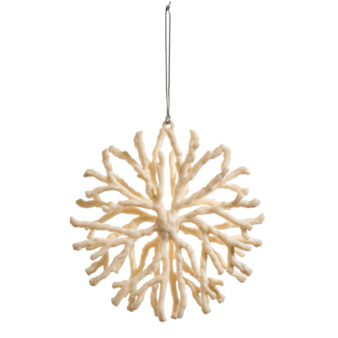 RAZ 4.5" Coral Snowflake Ornament