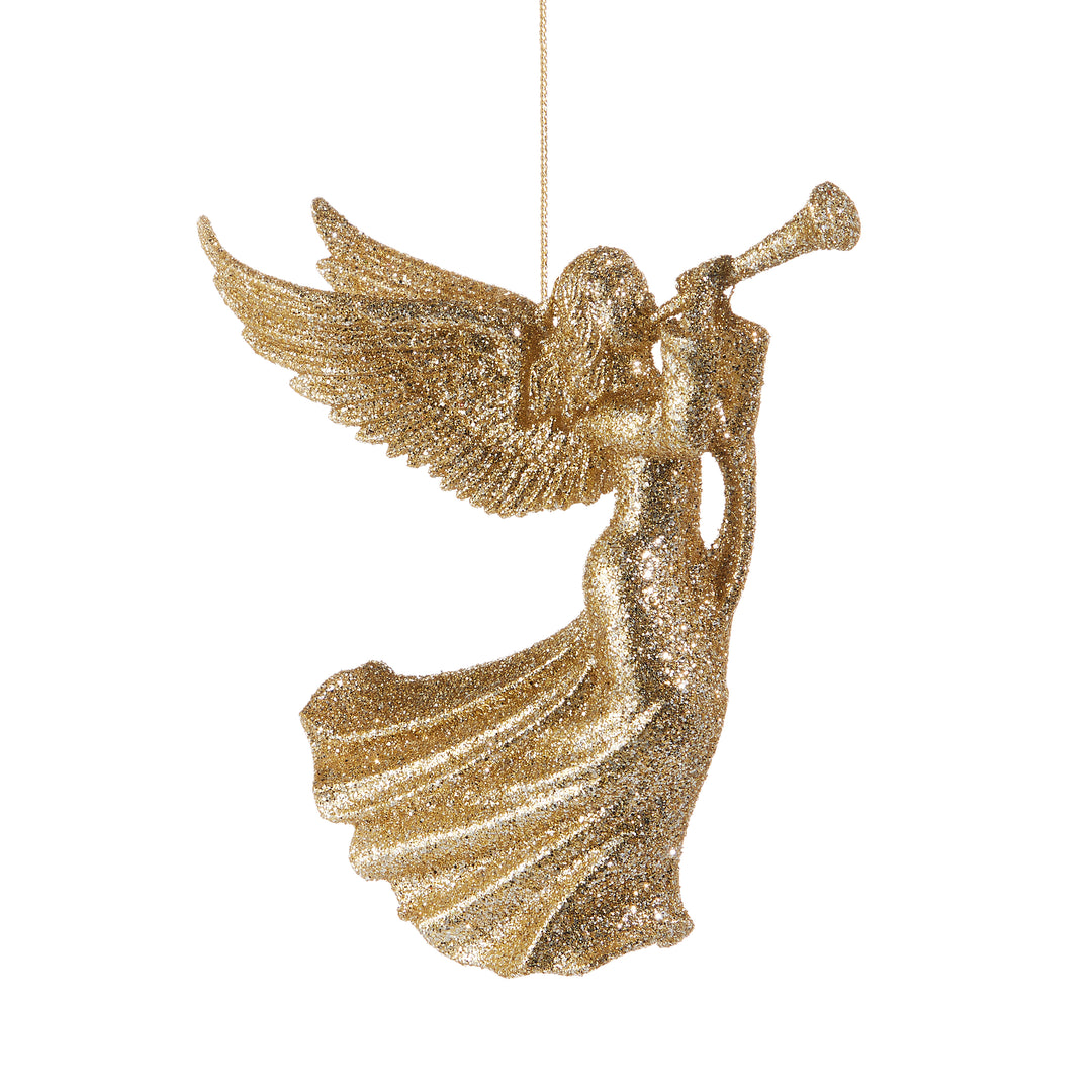 RAZ 6" Champagne Glitter Angel Ornament