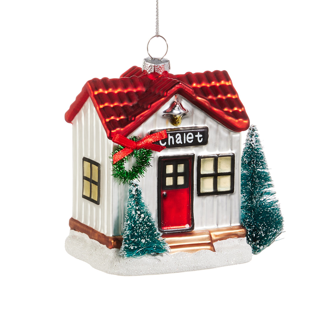 RAZ 4" Ski Chalet Ornament