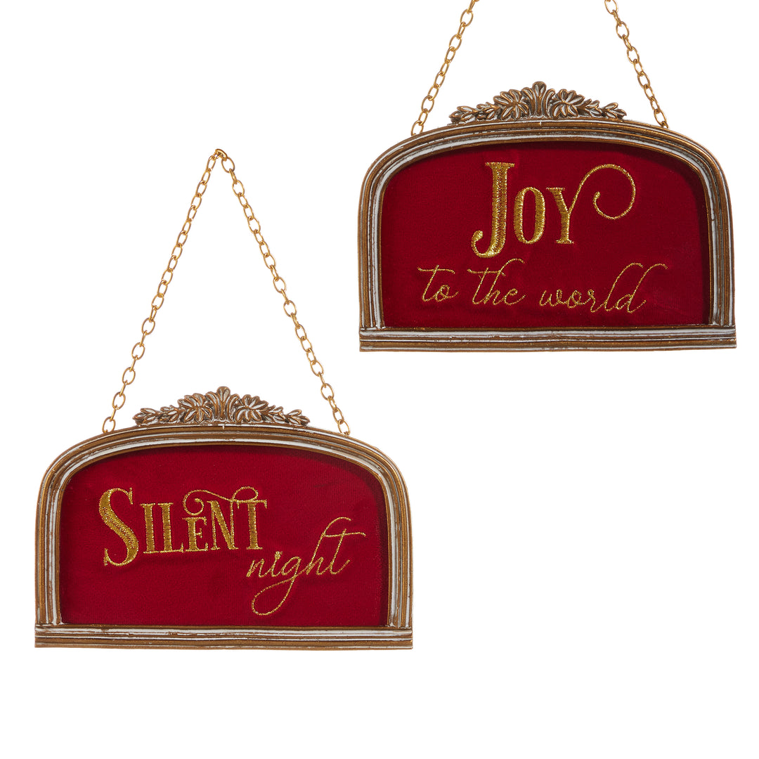 RAZ 7" Velvet Arch Ornament - Set of 2
