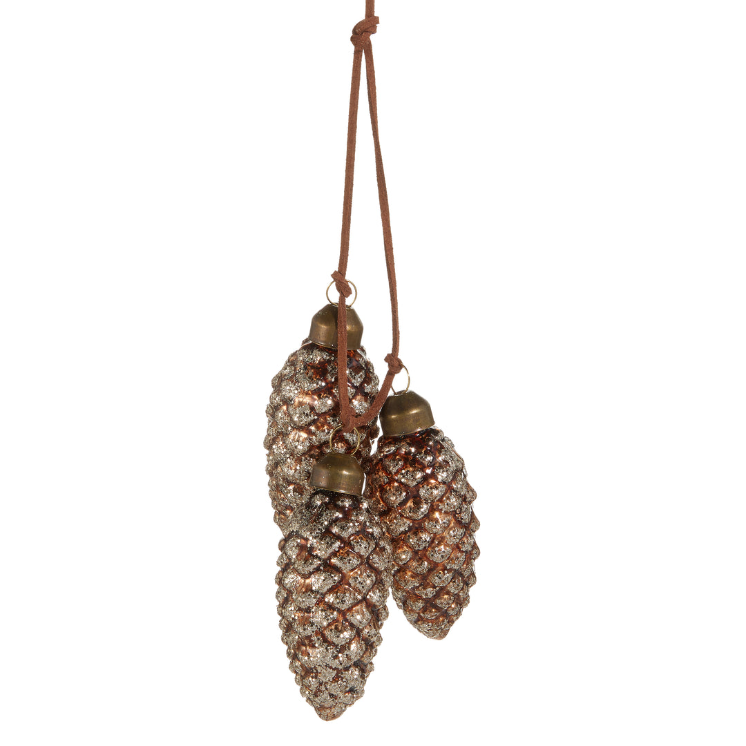 RAZ 5" Brown Pinecone Cluster Ornament