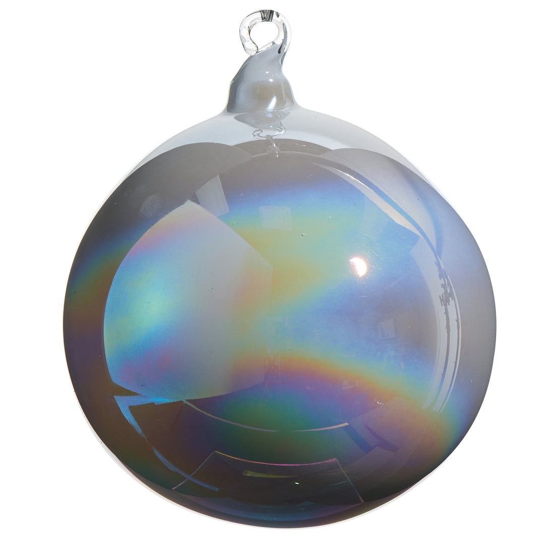 RAZ 5" Iridescent Blown Glass Ball Ornament