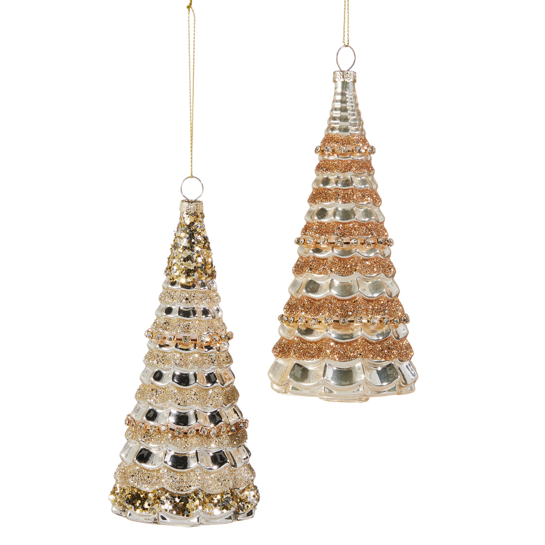 RAZ 6" Gold Tree Ornament - Set of 2