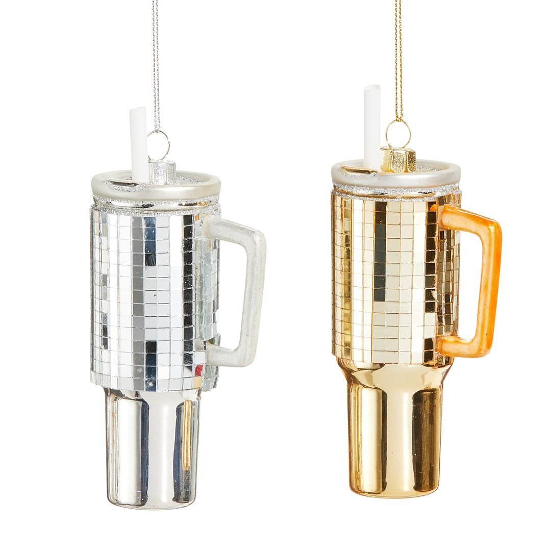RAZ  5" Disco Tumbler Ornament - Set of 2