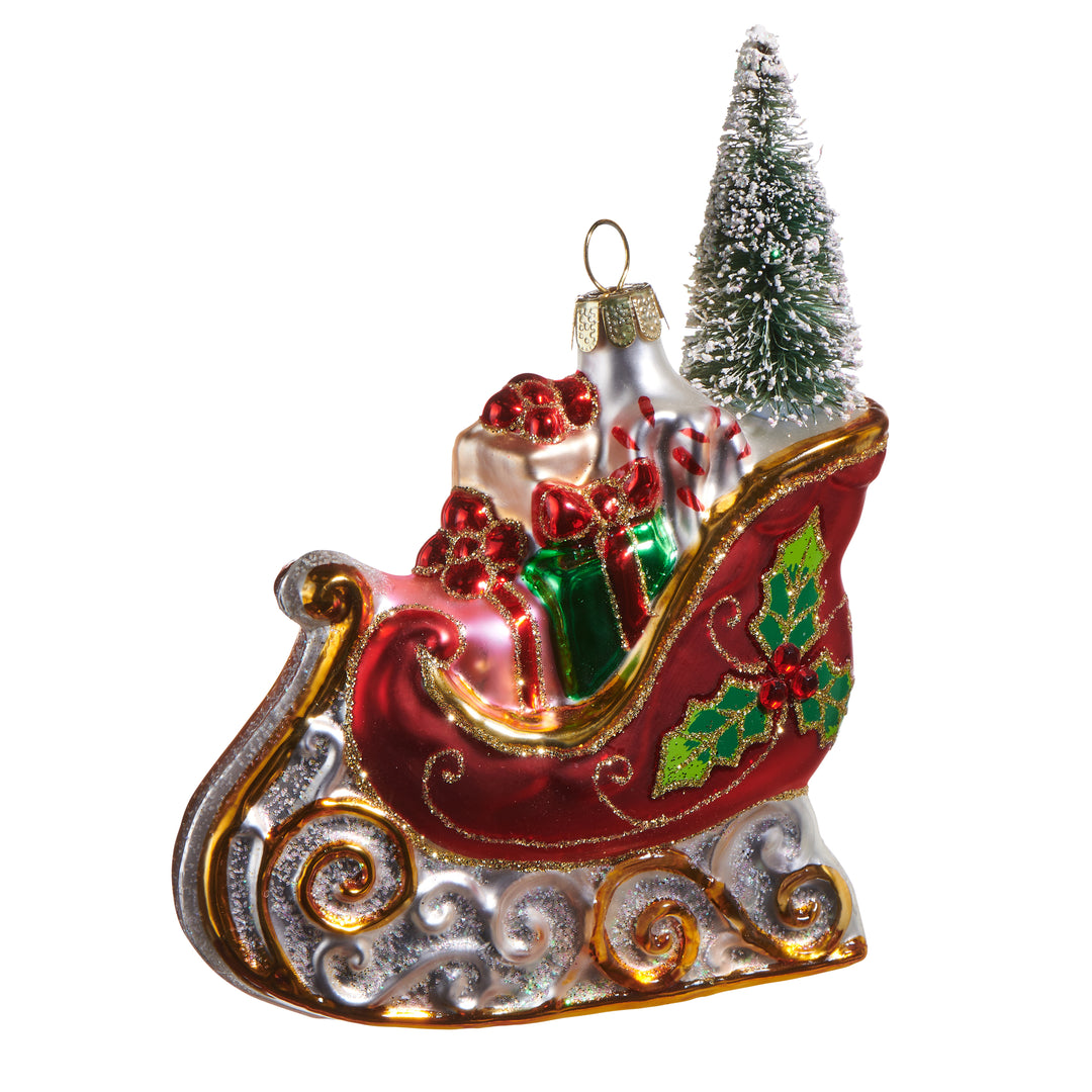 RAZ 5" Sleigh Ornament