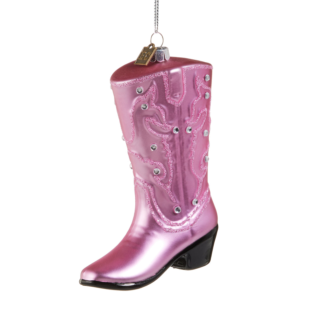 RAZ 5" Pink Shiny Boot Ornament by Eric Cortina