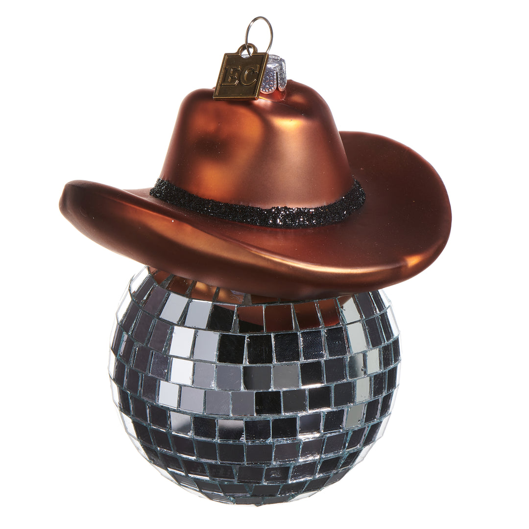 RAZ 4.25" Brown Shiny Cowboy Hat Ornament by Eric Cortina