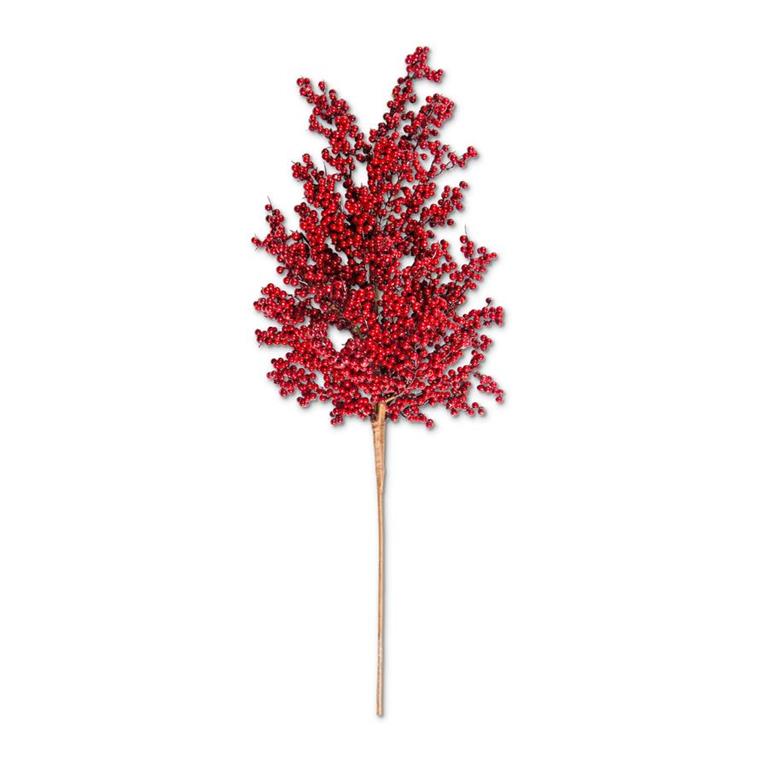 30" Mini Red and Burgundy Berry Stem