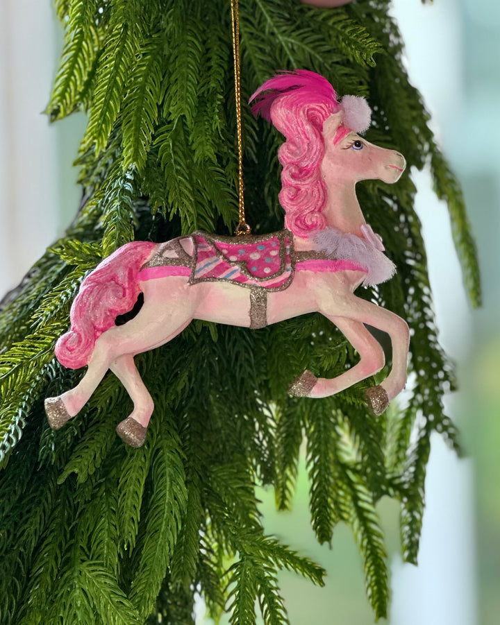 5.5" Cotten Candy Carnival Horse in Pink - Choice of 2 Styles