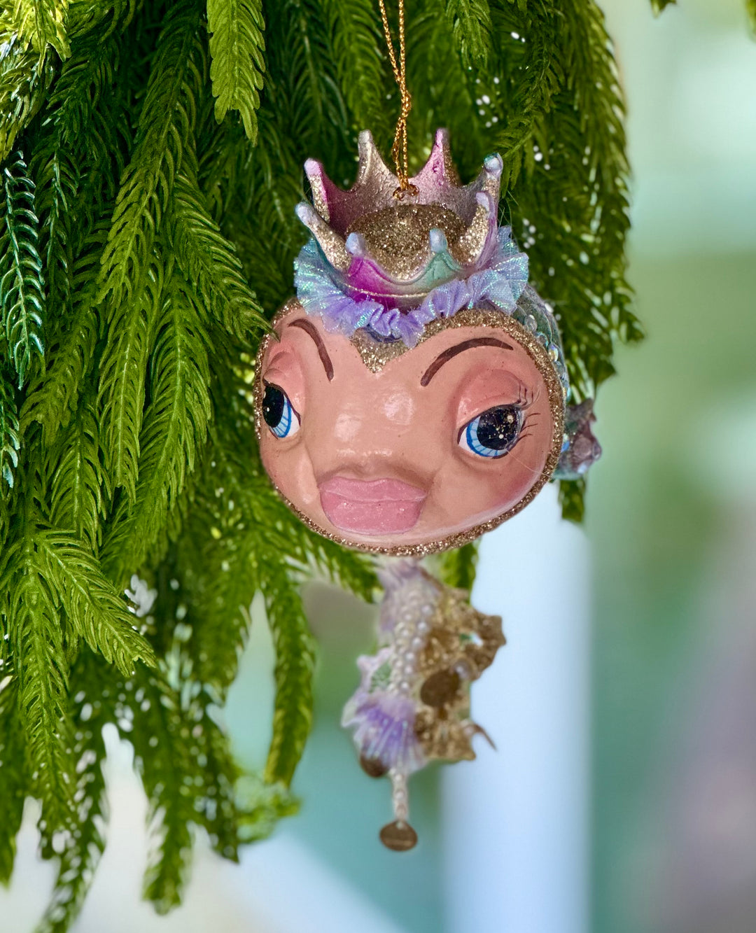 6" Treasure Pirate Puffer Fish Ornament - Choice of Crown or Pirate Hat