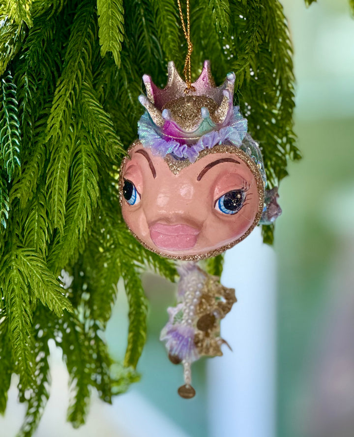 6" Treasure Pirate Puffer Fish Ornament - Choice of Crown or Pirate Hat