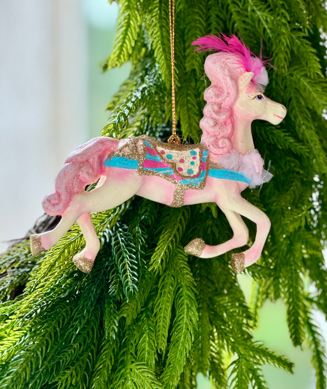 5.5" Cotten Candy Carnival Horse in Pink - Choice of 2 Styles
