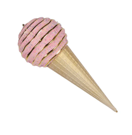 26" x 10" Couture Cone Onrament - Pink