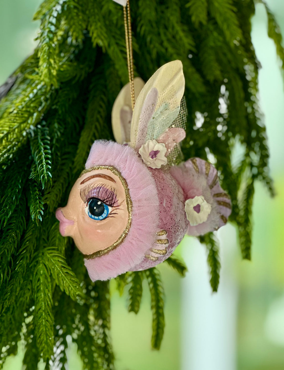 4.5" Sky Tulle Chubby Fairy Fish - Choice of Pink or Purple