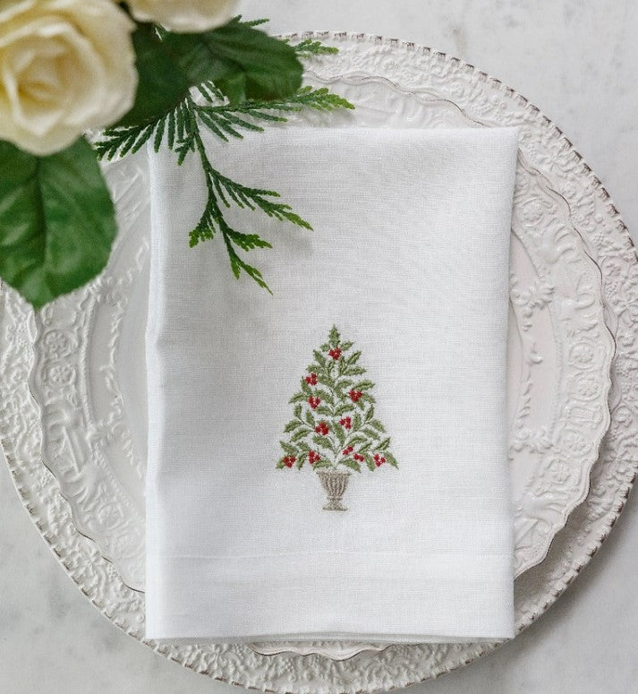 Holly Tree Tri-Fold Napkin 20″ x 20″