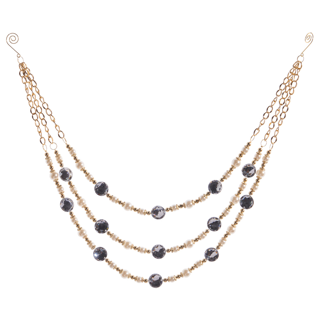 RAZ 29" Pearl Crystal Swag Garland