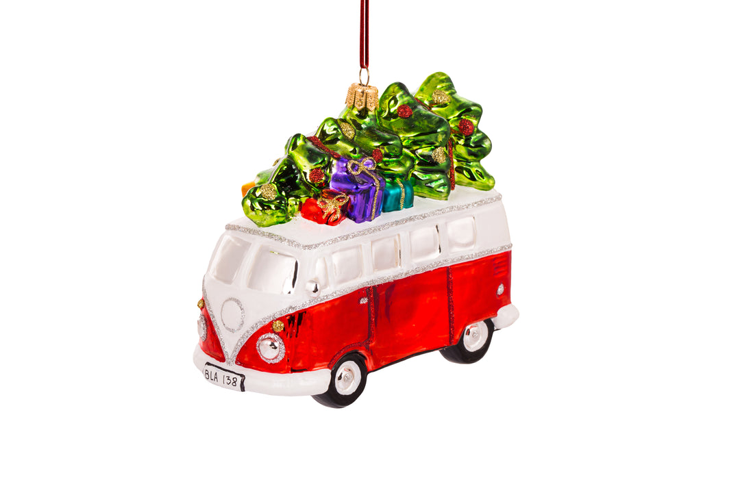Retro Van with Christmas Tree by Huras