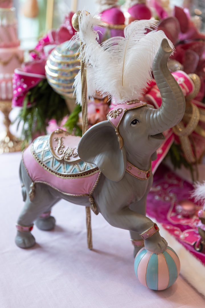 21.5" Cotton Candy Carnival Elephant Tabletop