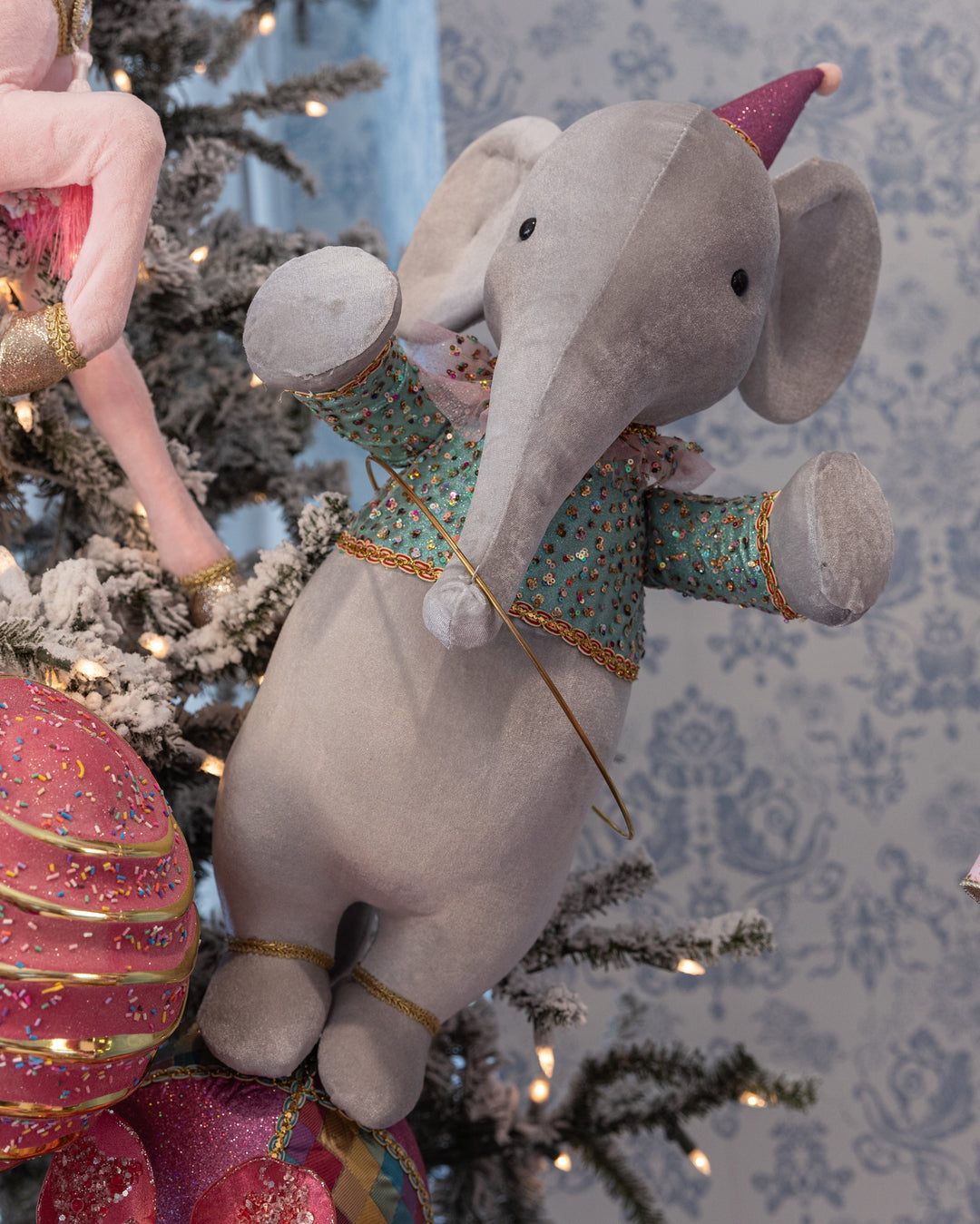 Fabric Carnival Elephant on Ball