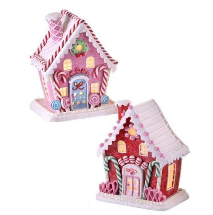 9.5" Claydough LED Battery Timer Candy House
