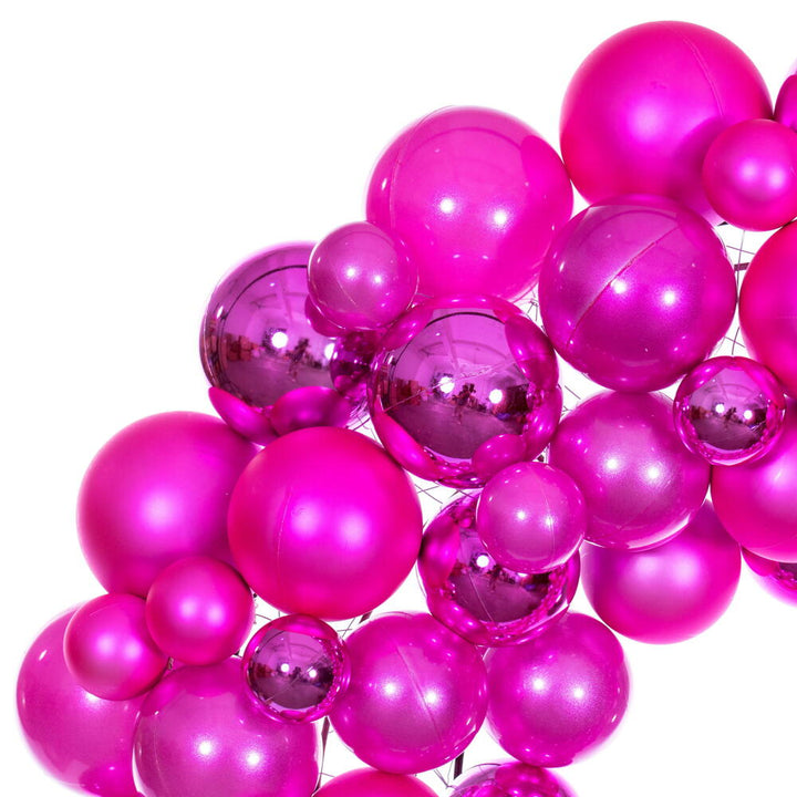 Vickerman 24" Hot Pink Ball Wreath