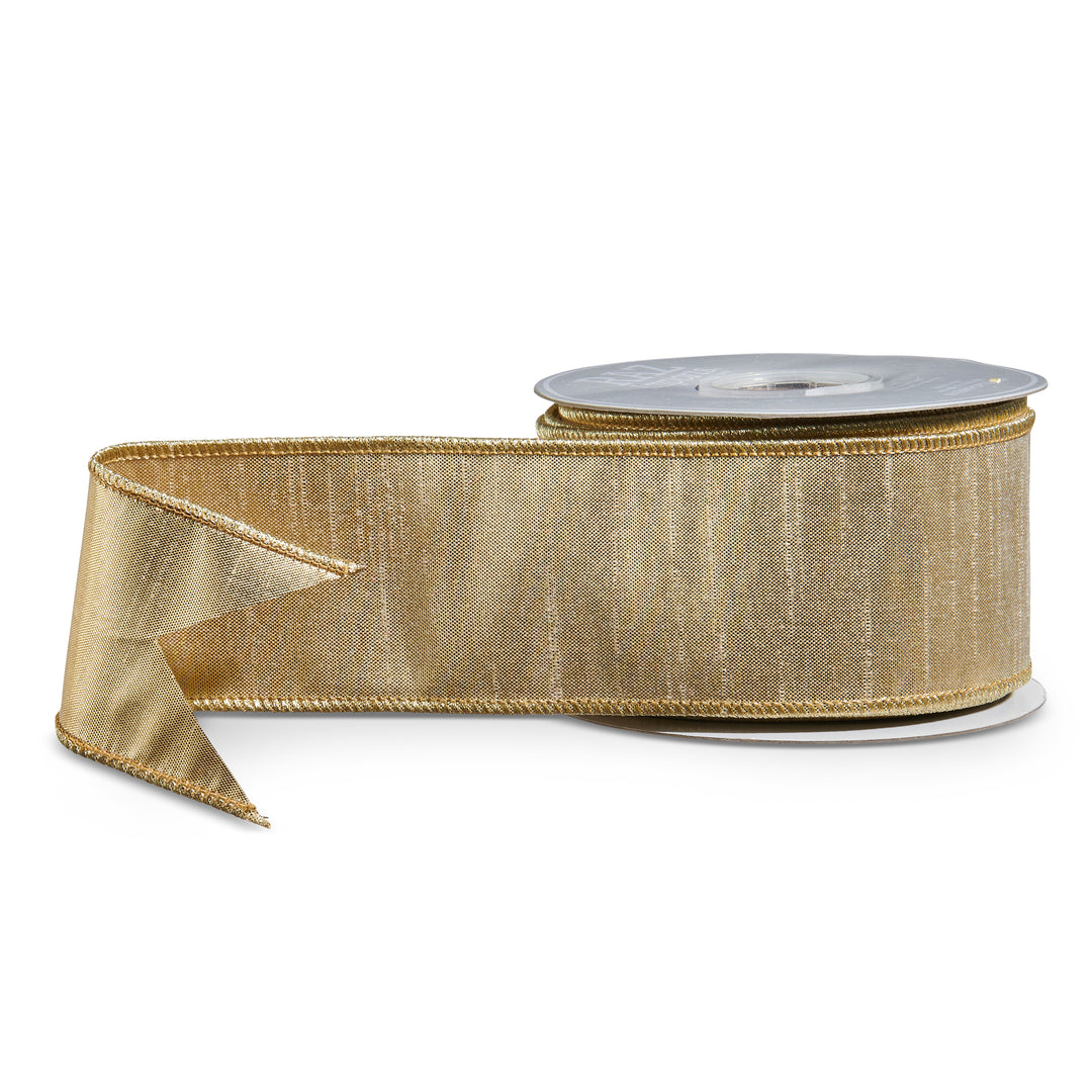 RAZ 2.5" X 10 YDS Gold Metallic Wired Ribbon