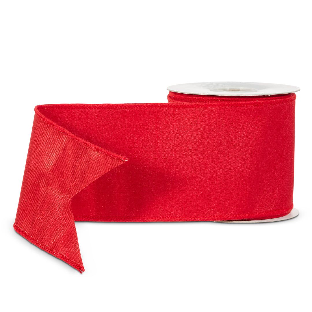 RAZ 4" x 10 YDS Red Wired Ribbon