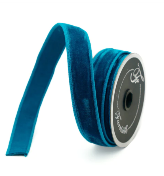 1" x 10Y Velvet Ribbon - Choice of 2 Colors