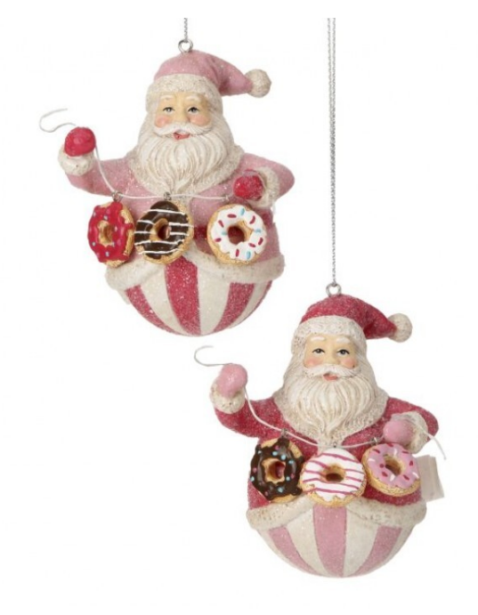 4" Resin Sweets Santa - Pink Jacket or Red Jacket