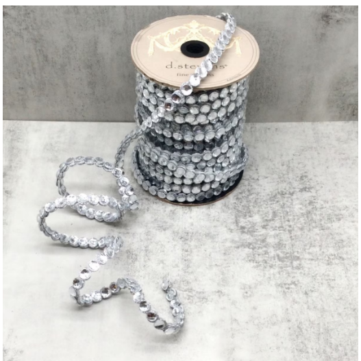 5" x 10yds Crown Jewel Double Sided, Crystal