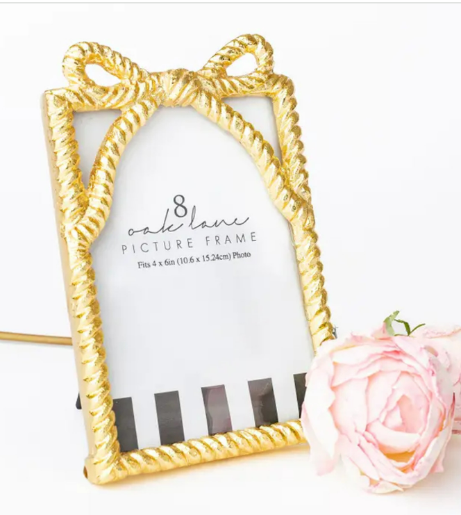 Gold Bow 4x6 Picture Frame