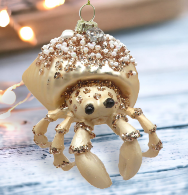 Gold Hermit Crab Ornament