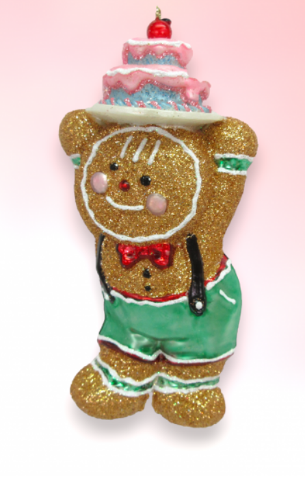 Gingerbread Boy with Cake Ornament