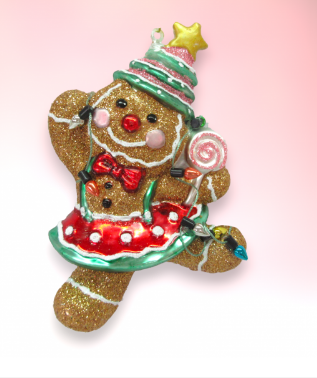 Gingerbread Girl with Cake Ornament
